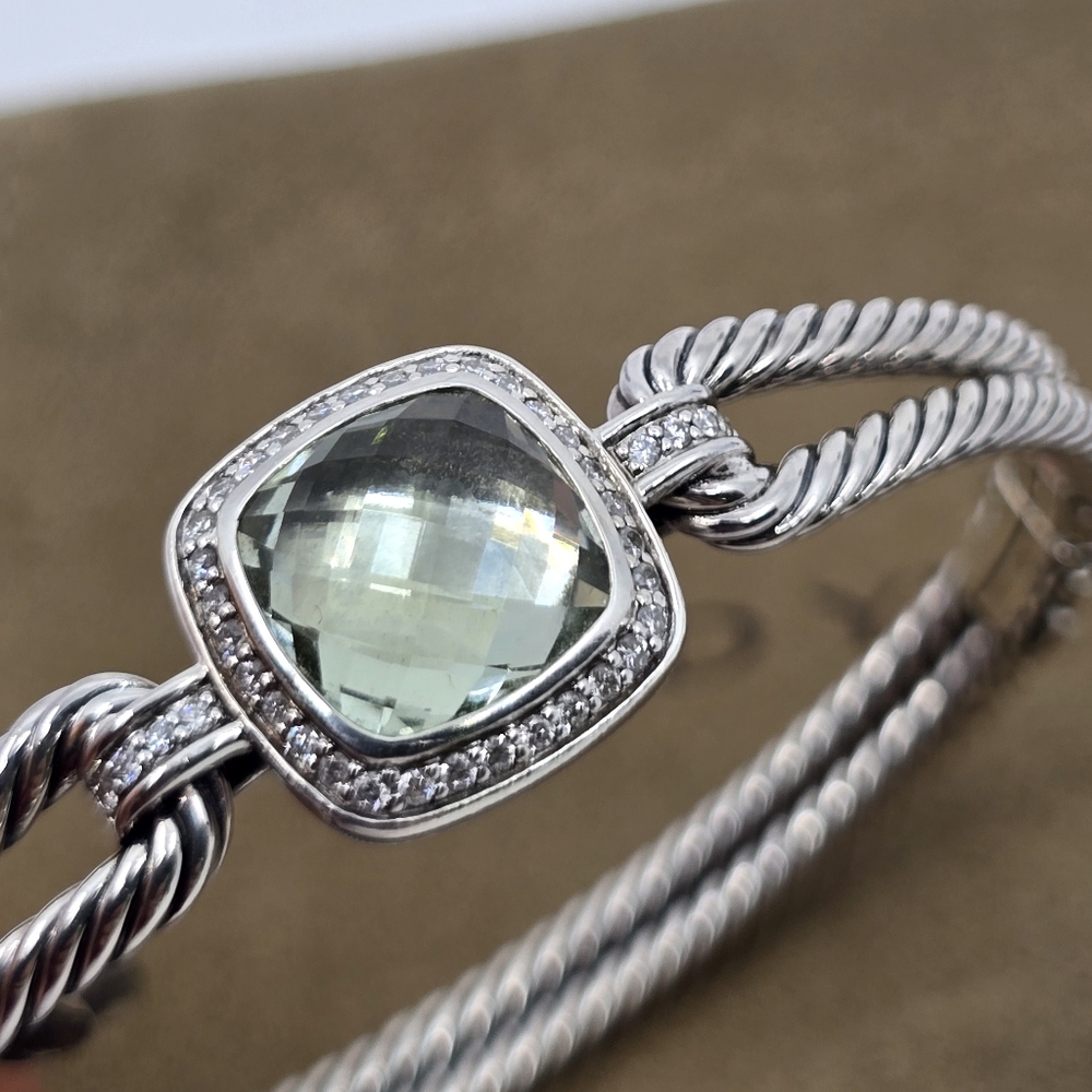 David Yurman Prasiolite & Diamond Albion Bracelet - Picture 2 of 11